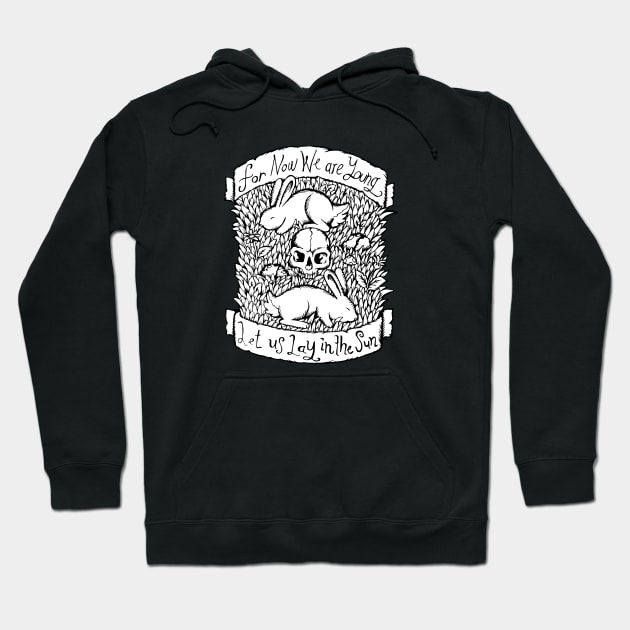 Neutral Milk Hotel - In the Aeroplane Over the Sea - Illstrated Lyrics - Black & White Version Hoodie by bangart